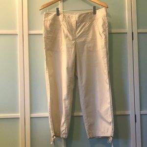 Loft cotton cropped pants